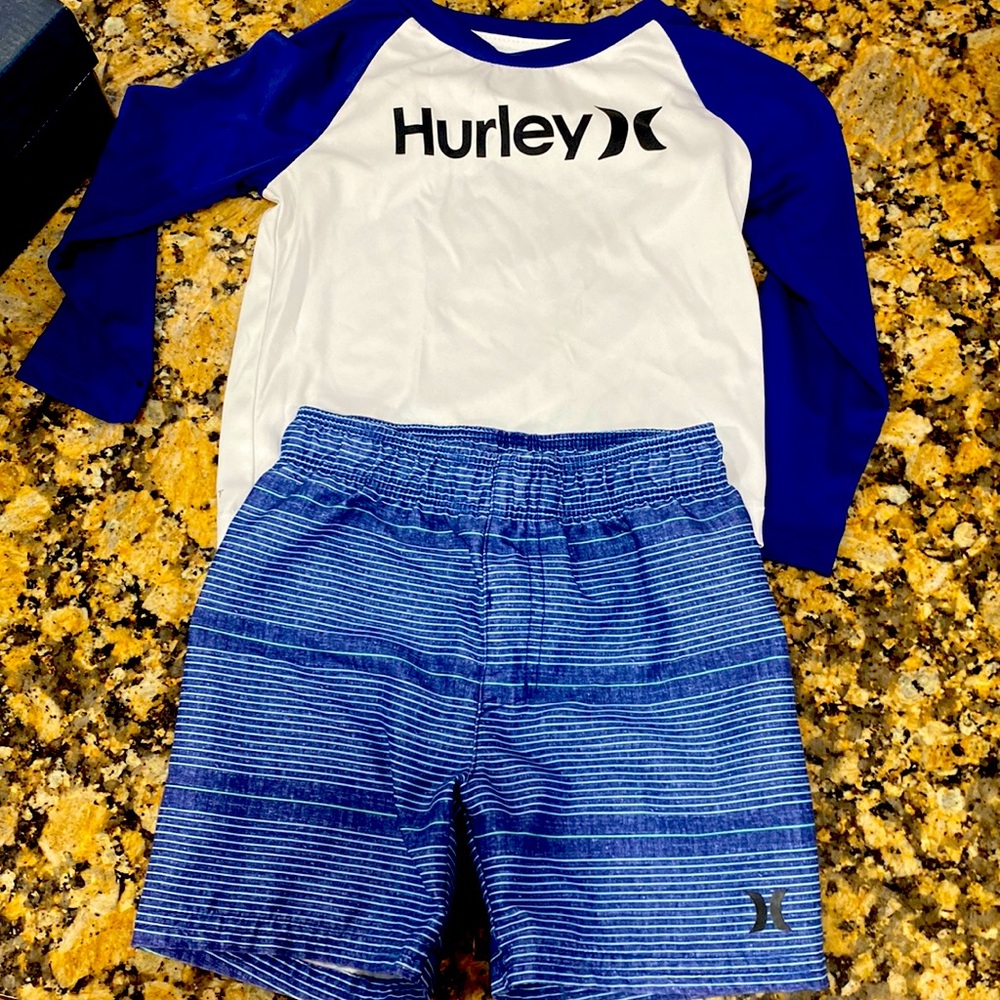 Hurley baby boys Swim-suit 2- Piece-set Board Shorts, Royal Blue, 24 Months US